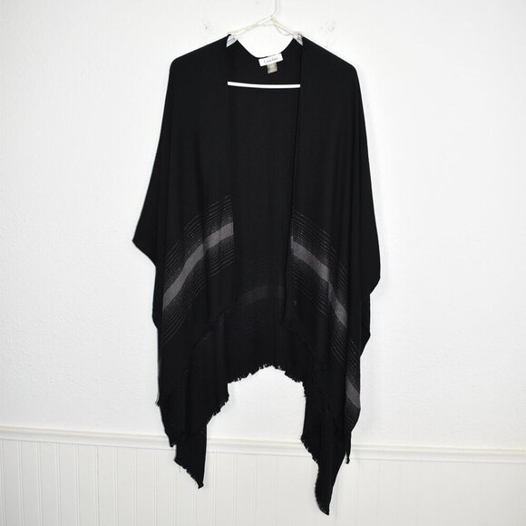 Calvin Klein Shawl Wrap Sz O/S Frayed Minimalist Neutral Quiet Luxury Beach - Picture 1 of 12